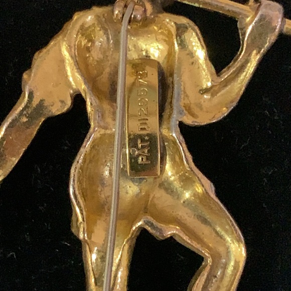 Vintage 1940’s rare Rice Weiner enameled gold tone Chinese water carrier boy pin - Picture 8 of 10